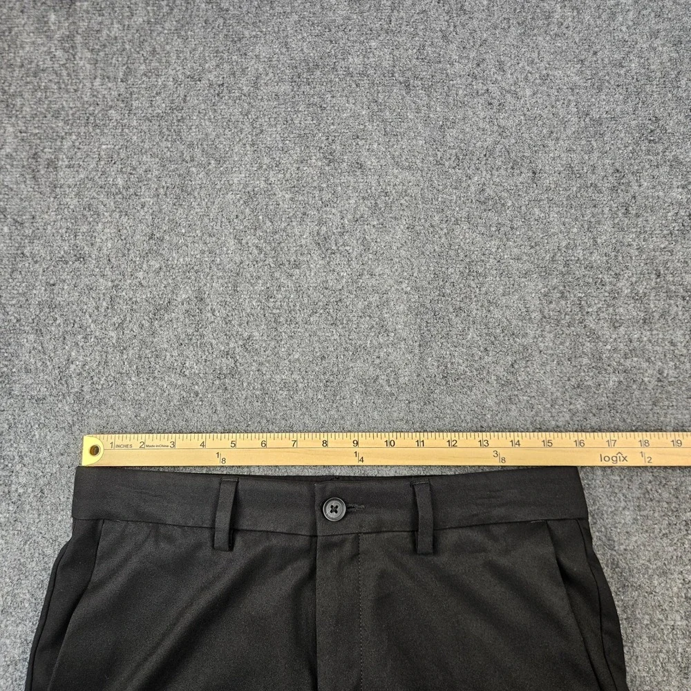 Haggar Cool 18 Pro Black Straight Fit Performance Dress Pants Mens 32x30